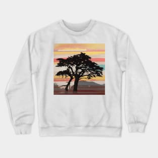 Cypress Tree at Sunset Crewneck Sweatshirt